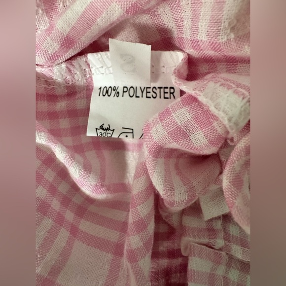 Pink Plaid Bow Front Two-Piece Shorts Set - Picture 5 of 13